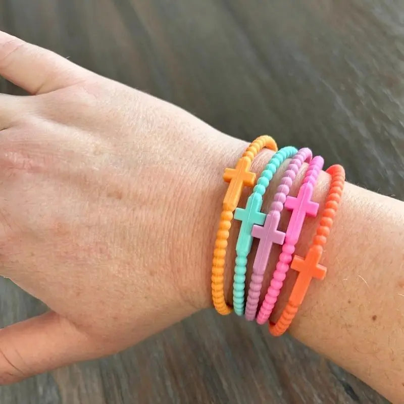 Cross Silcone Bracelet